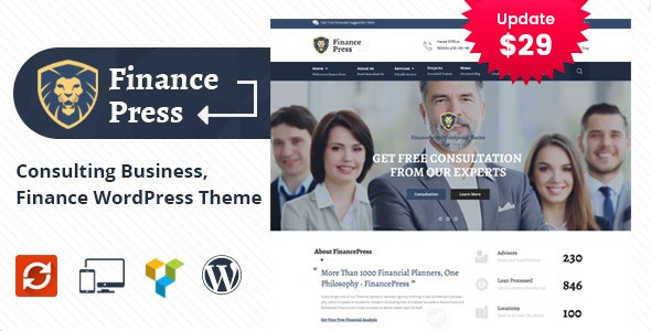 Finance Press (v2.5) 咨询业务WordPress主题