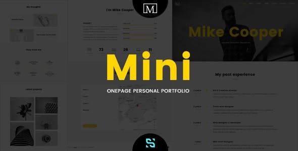 Mini (v1.6.9) 单页个人作品集主题 - 简洁高效的在线展示解决方案
