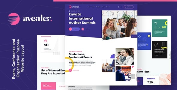 Aventer v1.0 会议与活动WordPress主题 - 专业会议活动网站模板