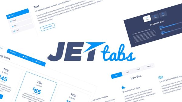 JetTabs (v2.3.1) 和手风琴效果插件 - Elementor页面构建器增强工具