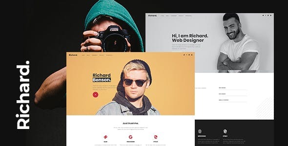 Richard (v1.0) 单页个人WordPress主题 - 简洁易用的个人网站模板