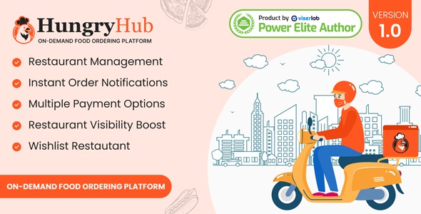 HungryHub v1.0 按需食品订购平台 - 在线订餐解决方案