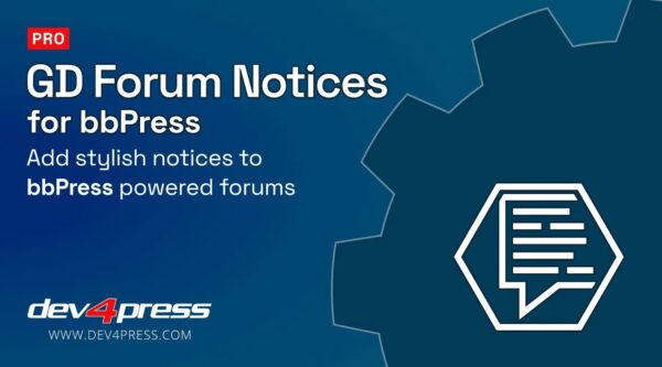GD Forum Notices Pro for bbPress v1.8 - bbPress论坛通知管理插件