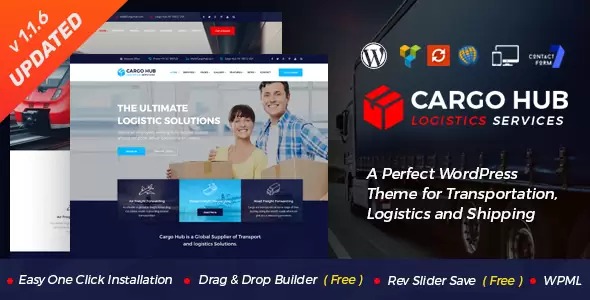 Cargo HUB (v1.3.2) 运输与物流WordPress主题