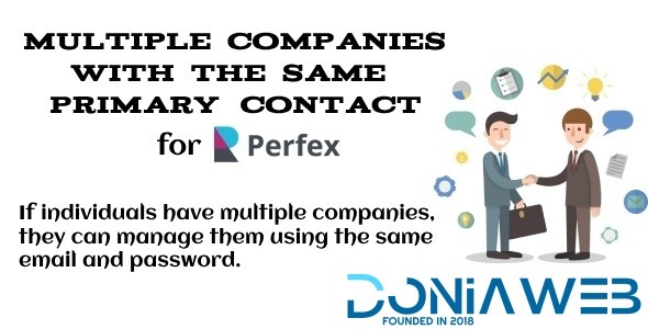 Multiple Companies with the Same Primary Contact for Perfex CRM v1.0.5 - Perfex CRM同一主要联系人管理多个公司插件
