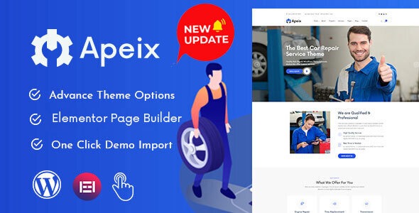 Apeix (v2.0.1) 汽车维修服务与汽车WordPress主题