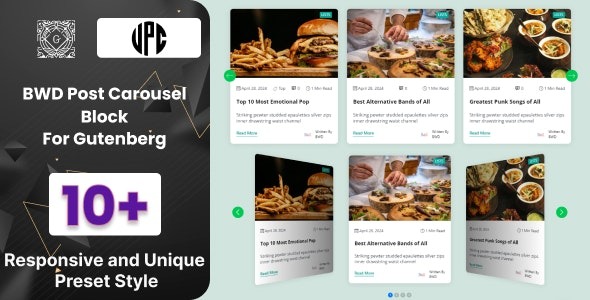 BWD Post Carousel Block For Gutenberg v1.3 - WordPress古腾堡文章轮播区块插件