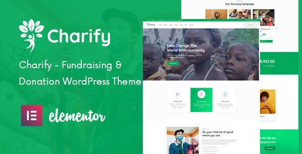 Charify v1.0.4 筹款与捐赠WordPress主题 - 慈善募捐网站设计