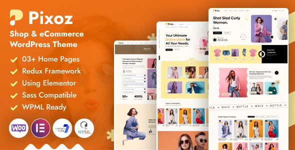 Pixoz v1.0.0 时尚商店与电子商务WordPress主题