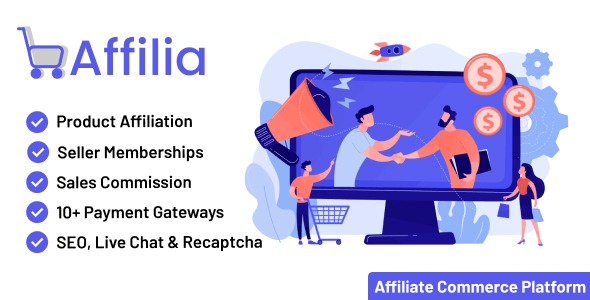 Affilia v1.0 Affiliate Commerce Platform - 联盟营销电商平台WordPress主题