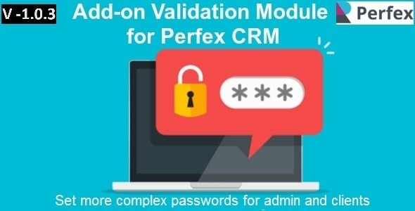 Add-on Password Validation Module for Perfex CRM v1.0.3 - Perfex CRM密码验证模块插件