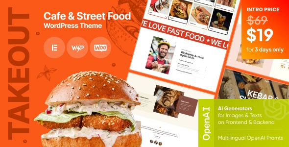 Takeout v1.0 Cafe & Fast Food WordPress Theme - 咖啡馆与快餐店WordPress主题