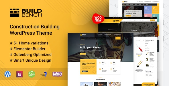 Buildbench v2.1.4 建筑建设WordPress主题 - 专业建筑行业网站模板