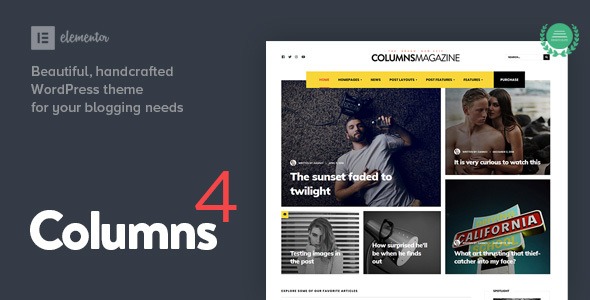 Columns v4.1 令人印象深刻的杂志和博客WordPress主题