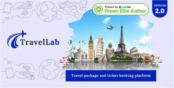 TravelLab v2.0 旅游套餐和票务预订平台 - WordPress主题