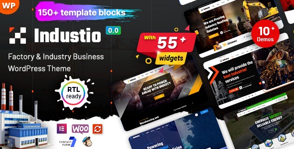 Industio v1.0.0 工业与工厂 WordPress主题 - 专业行业网站解决方案