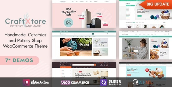 CraftXtore (v1.7) 手工、陶瓷和陶器商店WooCommerce主题