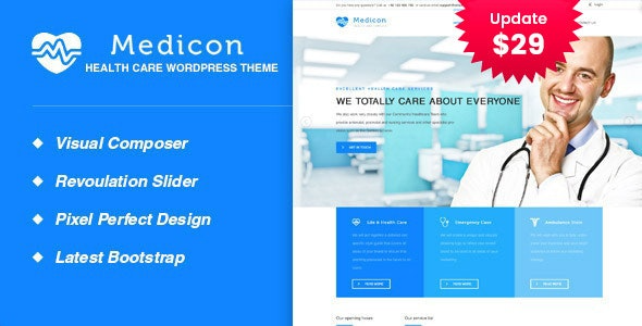 Medicon (v2.8) 健康与医疗WordPress主题 - 专业医疗网站设计
