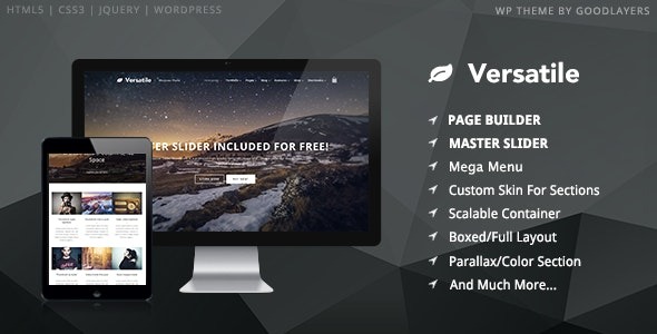 Versatile v1.5.0 Responsive Multi-Purpose WP Theme - 多功能响应式WordPress主题