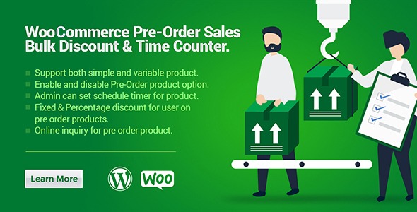 WooCommerce Pre-Order Sales, Bulk Discount & Time Counter v2.1.11 - WooCommerce预购销售、批量折扣和时间计数器插件