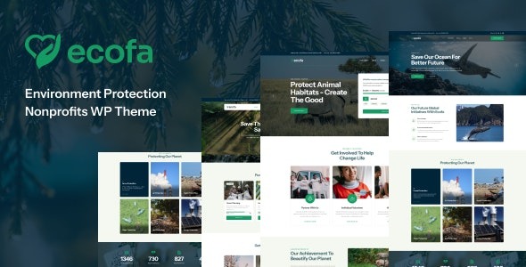 Ecofa v2.0.0 环保非营利组织WordPress主题 - 绿色环保网站设计