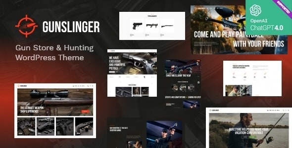 Gunslinger (v1.5.0) 枪械商店与狩猎 WordPress 主题