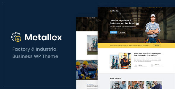 Metallex (v1.0) 工业和工程WordPress主题
