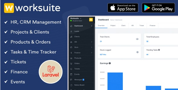 WORKSUITE v5.5.03 HR, CRM和项目管理系统的WordPress主题