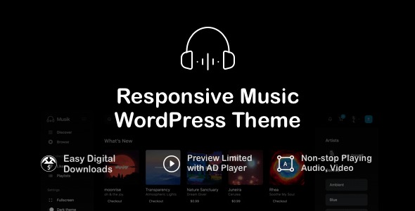 Musik (v4.4) 响应式音乐WordPress主题