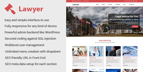 Lawyer v1.6 – 法律与律师网站CMS系统