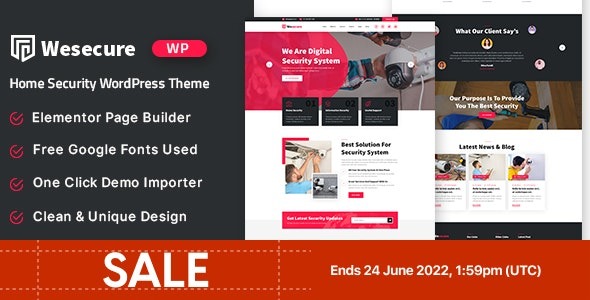 Wesecure v1.0 家庭安全WordPress主题 - 专业安防网站设计