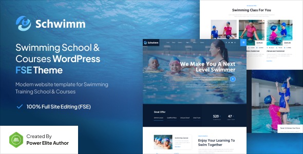 Schwimm v1.0.0 游泳学校和课程WordPress主题