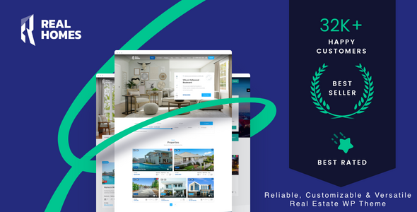 RealHomes v4.3.9 RH 房地产销售和租赁 WordPress 主题 - 专业房产网站解决方案