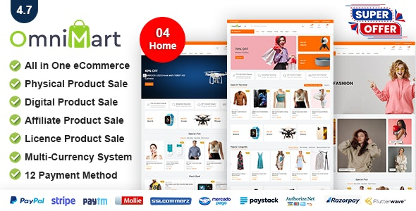 OmniMart v6.1 e-commerce platform - 多功能电子商务购物平台