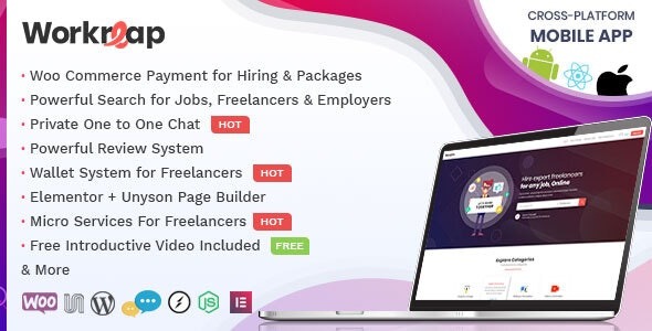 Workreap (v3.3.0) 自由职业市场WordPress主题 [已激活*]