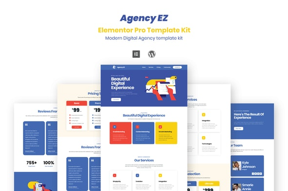 AgencyEz – Elementor Pro模板套件 – 专业网站建设工具