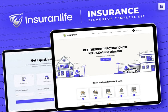 Insuranlife - 保险机构Elementor模板套件