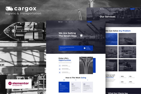Cargox - 物流与运输Elementor Pro模板套件