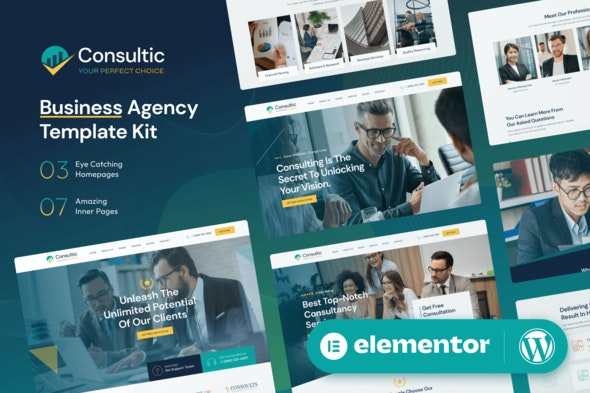 Consultic – 商业机构Elementor模板套件（Business Agency Elementor Template Kit）