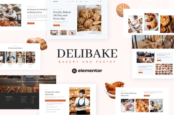 Delibake – 面包店和糕点Elementor模板套件