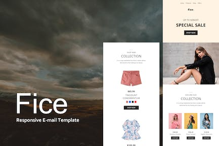 Fice – 电子商务响应式电子邮件模板（Ecommerce Responsive E-mail Template）