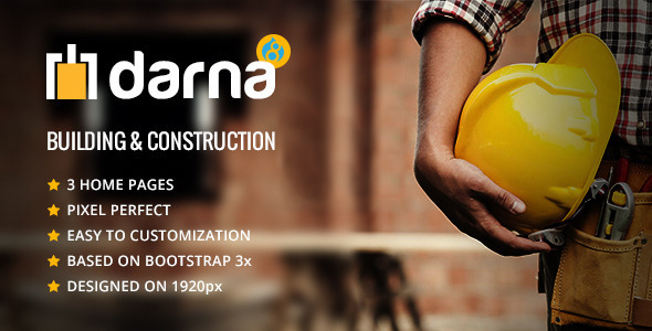 Darna – 建筑与施工HTML5模板 - 专业建筑行业网站模板