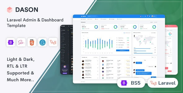 Dason v1.0 Laravel Admin & Dashboard Template - Laravel后台管理仪表盘模板