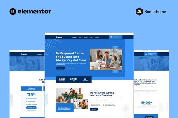 Credice – 保险机构Elementor Pro全站模板套件