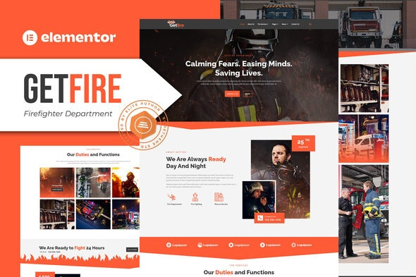Getfire - 消防部门Elementor模板套件
