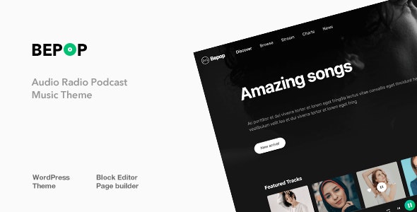 Bepop v11.2 Non-stop Music WordPress Theme - 非停止音乐WordPress主题
