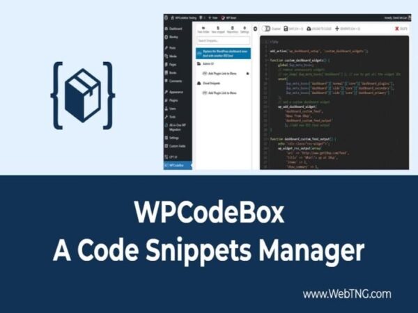 WPCodeBox (v2.0.12) 最简单的方式为WordPress添加代码片段