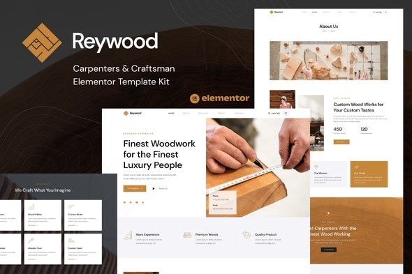 Reywood - 木匠与工匠Elementor模板套件