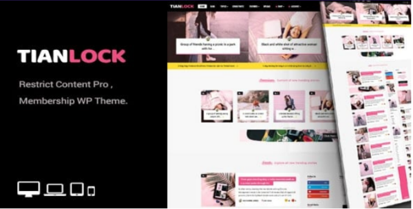 TianLock WP v.2.9 Restrict Content Pro / Membership WordPress Theme - 高级会员内容限制WordPress主题