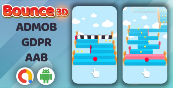 Bounce3D v1.0.1 弹跳球安卓游戏 + Admob广告集成